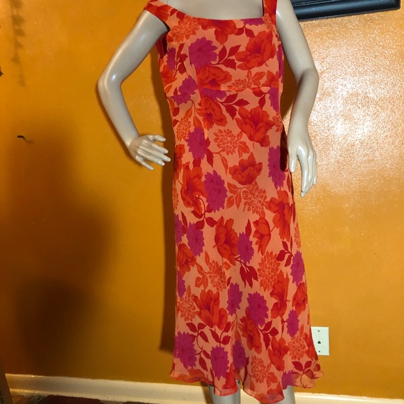 Bob Mackie Floral Print Silk Dress - Picture 3 of 8
